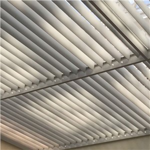 Vale ribad lineaarne sisemetallist kaardus lakke alumiinium rahvusraamatukogu hoone dekoratiivsed